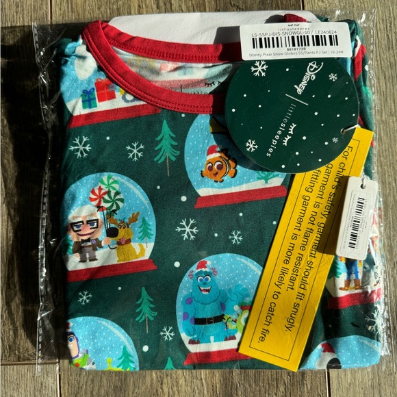 Little Sleepies Other - 🎄LS Disney Pixar Christmas Short Sleeve Two-Piece Pajama Set Baby NEW 18-24